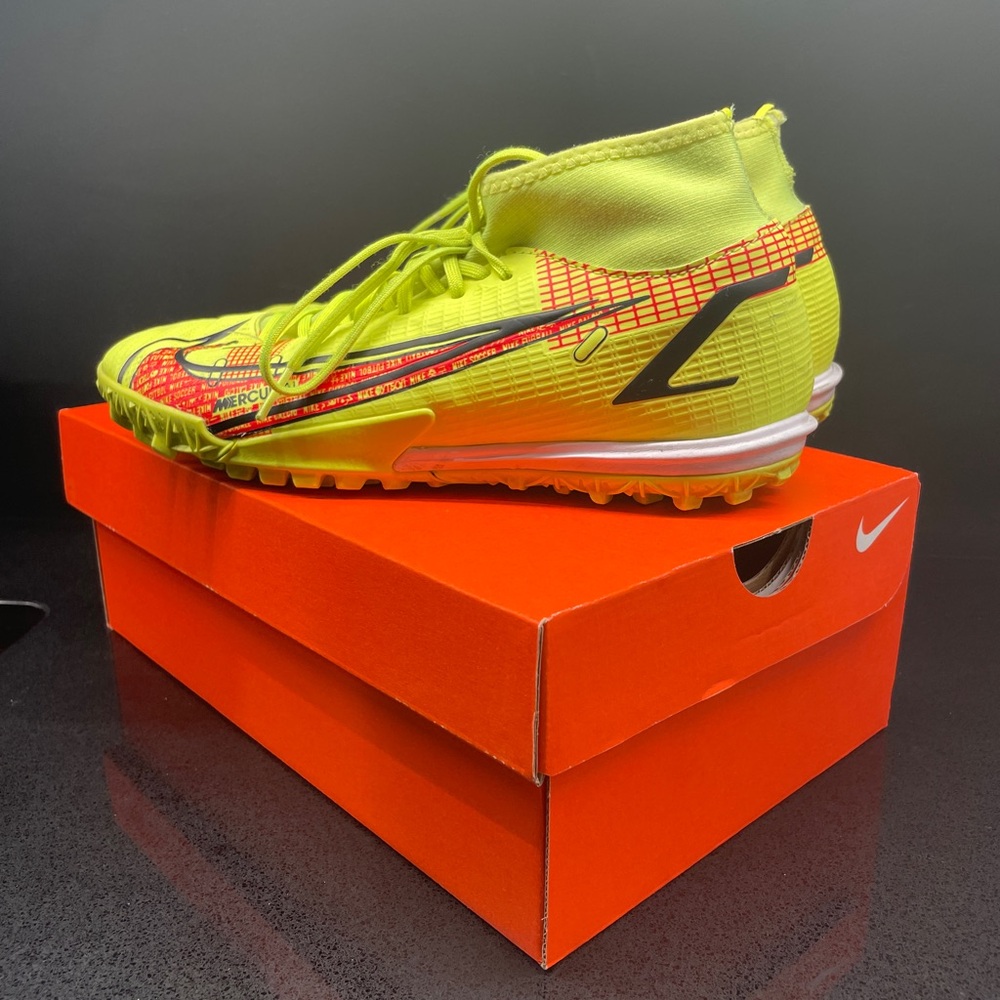 Nike mercurial neon Yellow Soccer turf Cleats